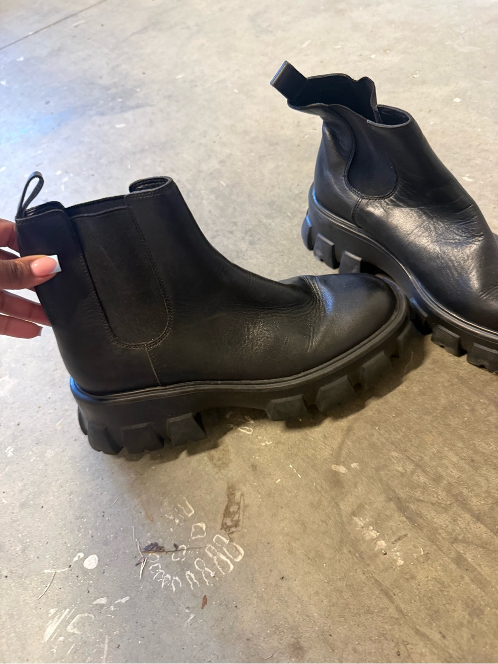 Women’s Black Chunky Chelsea Boots